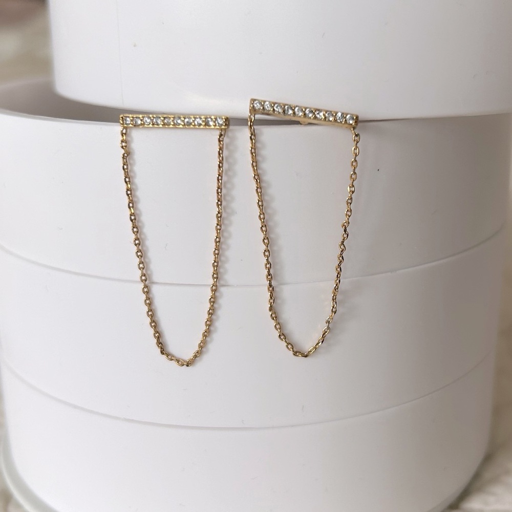 Anthropologie drop chain earrings
